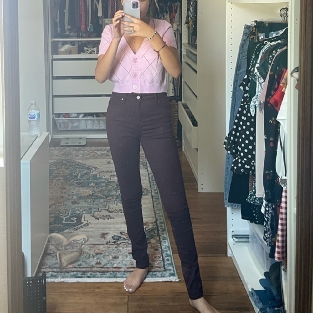 Levi’s mid rise dark purple skinny jeans - Picture 3 of 6